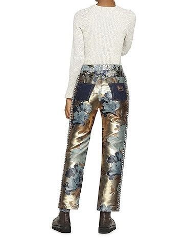 Dolce & Gabbana Dolce & Gabbana denim trousers with crystals high waisted Size 26" / US 2 / IT 38 - 2 Thumbnail