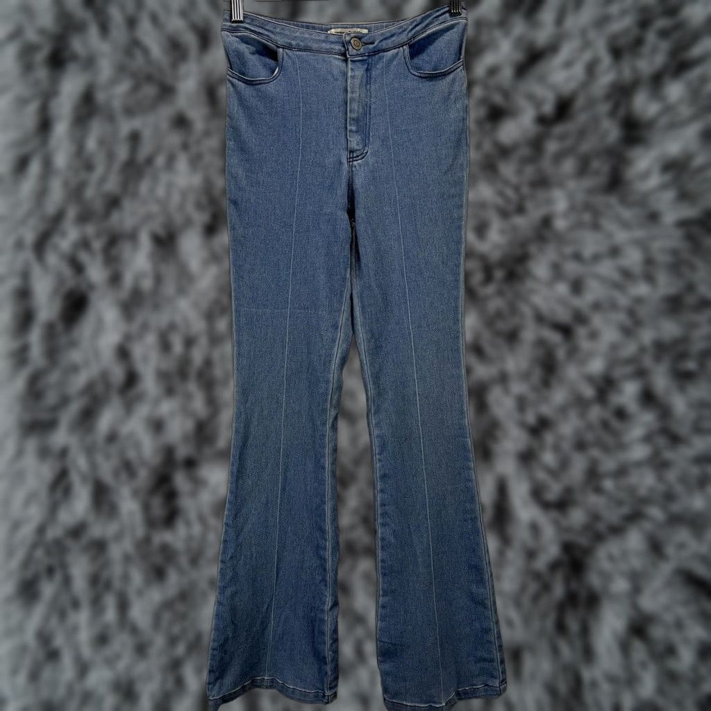 Vintage Jealous Tomato Jeans Sz Small High Waist Flare Bell Bottom Women’s Stretch Hippie Style Size 28" / US 6 / IT 42 - 1 Thumbnail