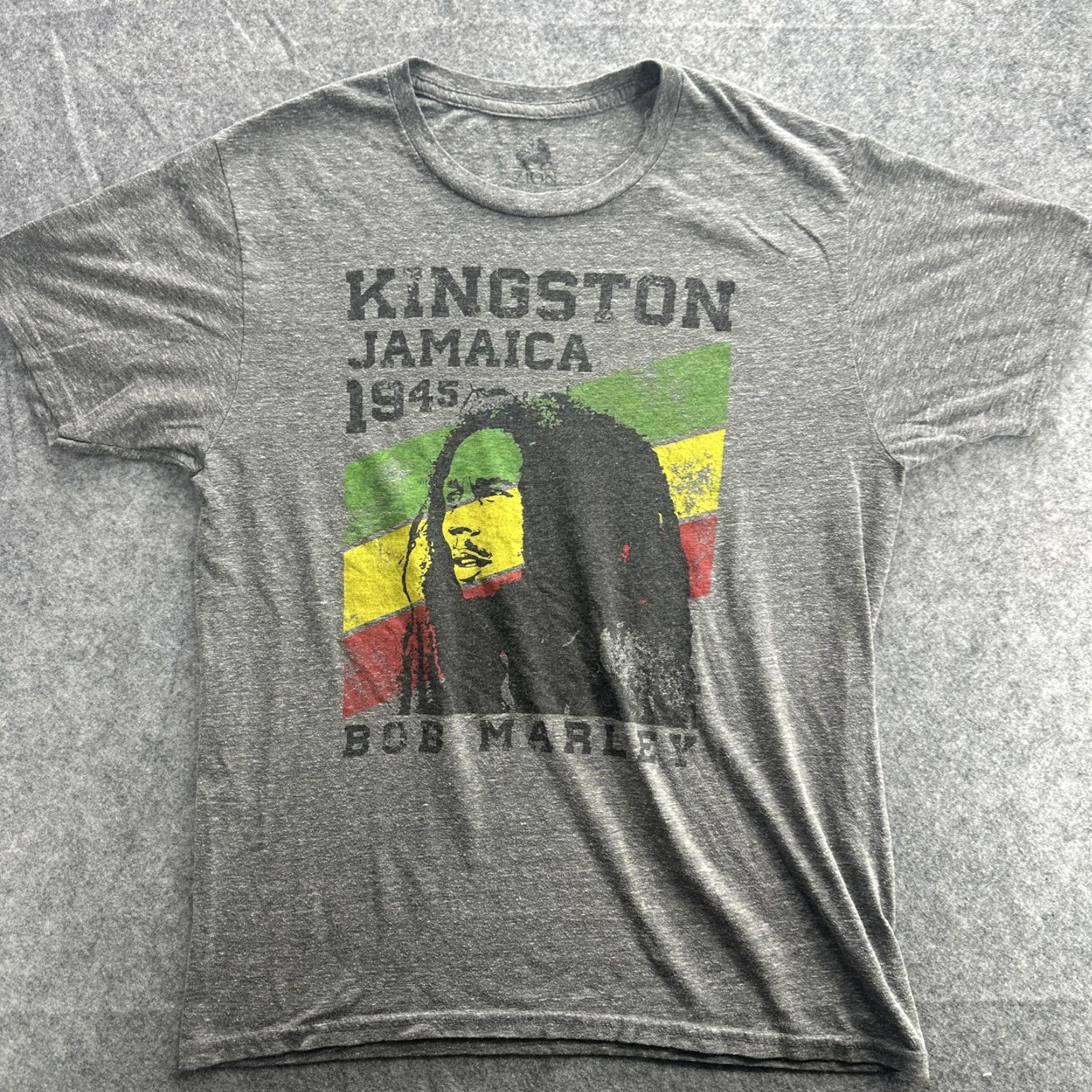 Vintage VINTAGE Bob Marley Shirt Mens Large Gray Kingston Jamaica 1945 Reggae Music Graphic Tee Size US M / EU 48-50 / 2 - 2 Thumbnail