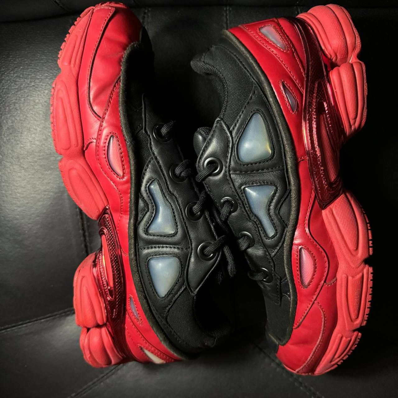 Adidas × Raf Simons 8,5us Adidas Raf Simons Ozweego Scarlet Sneakers Size US 8.5 / EU 41-42 - 5 Thumbnail