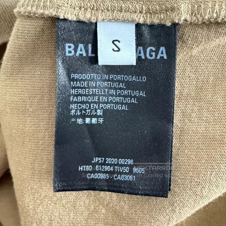 Balenciaga Balenciaga Khaki Letter Logo Short Sleeve S Size Size US S / EU 44-46 / 1 - 4 Thumbnail