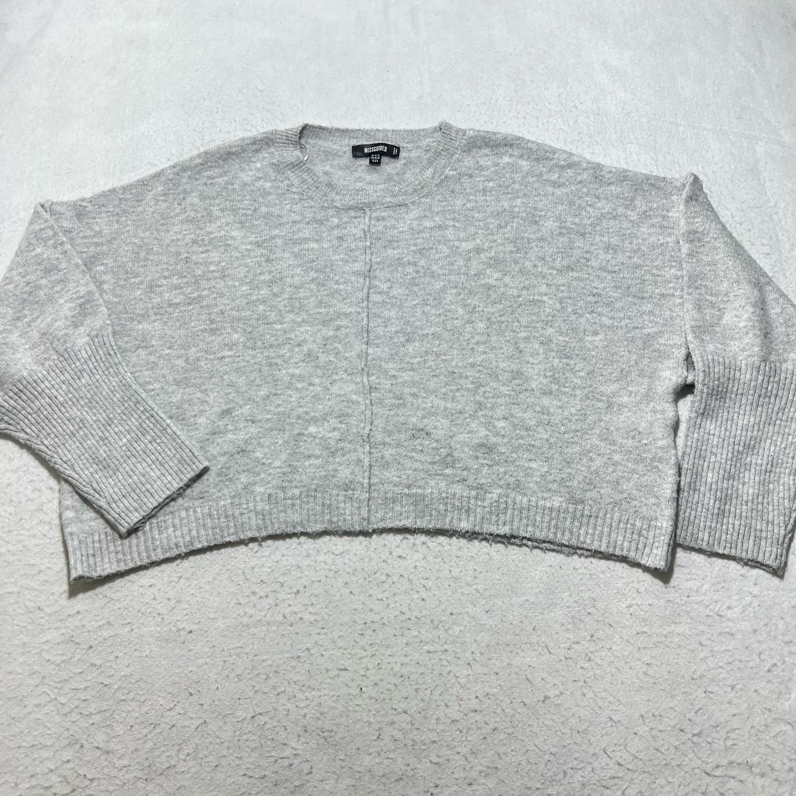 Asos Missguided Women's 6/8 Cropped Crewneck Sweater Crop Top Size M / US 6-8 / IT 42-44 - 1 Thumbnail