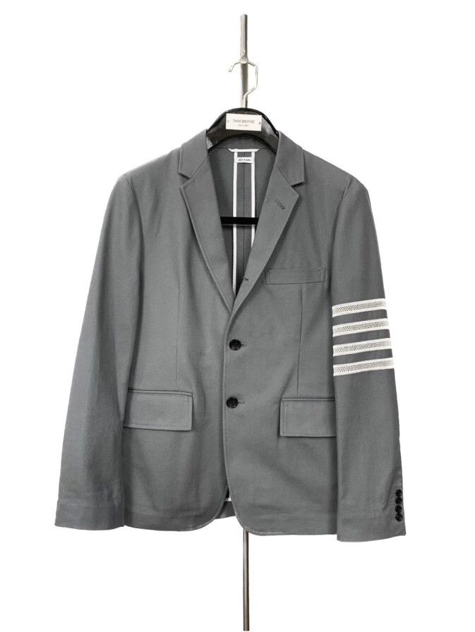 Thom Browne Thom Browne 4-Bar Grey Blazer Size 1 Size US S / EU 44-46 / 1 - 1 Thumbnail