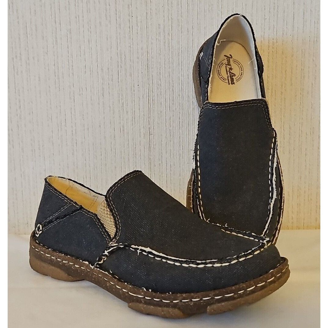 Tony Lama Tony Lama Gator Driving Moccasins Mens 8 Charcoal Opanka Sli Size US 8 / EU 41 - 2 Thumbnail