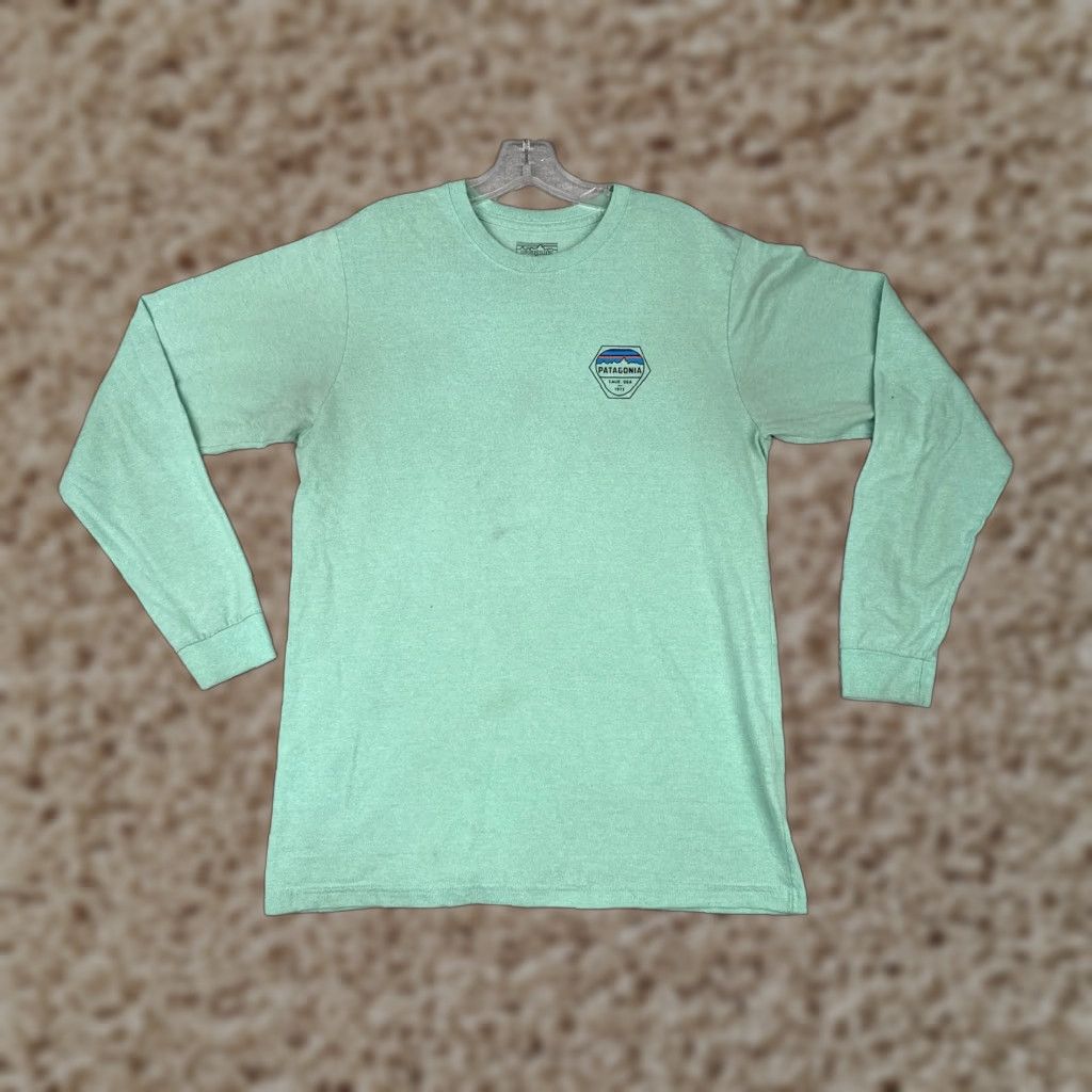 Patagonia Patagonia Shirt Men Medium Blue Teal Long Sleeve Crew Neck Cotton Blend READ Size US M / EU 48-50 / 2 - 1 Thumbnail