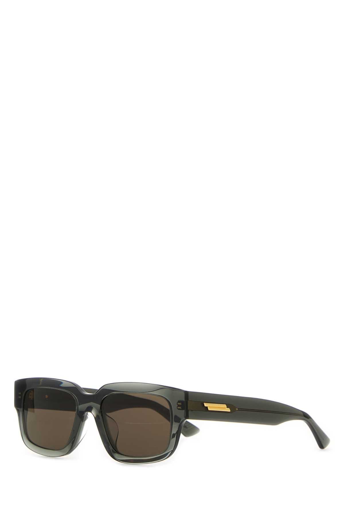 サングラス Bottega Veneta Dark Green Acetate Ultrathin Sunglasses Ultrathin rectangular sunglasses in green - Bottega Veneta