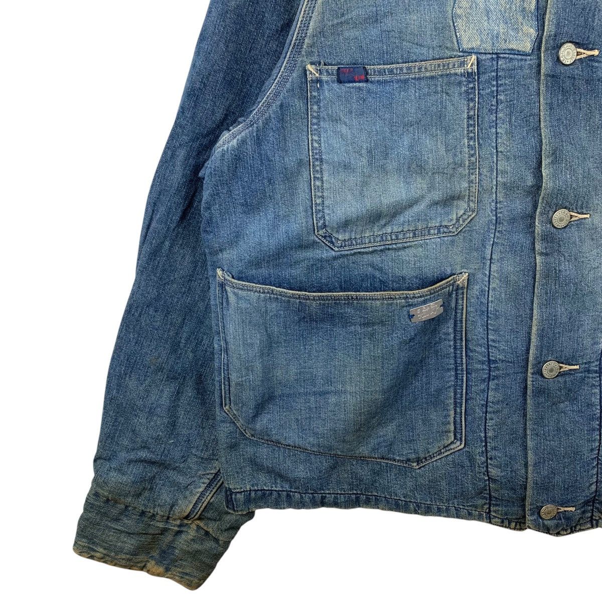 Blue Blue Japan × Japanese Brand BLUE x We Never Change By Seilin Japanese Brand Jeans Jacket Size US L / EU 52-54 / 3 - 5 Thumbnail