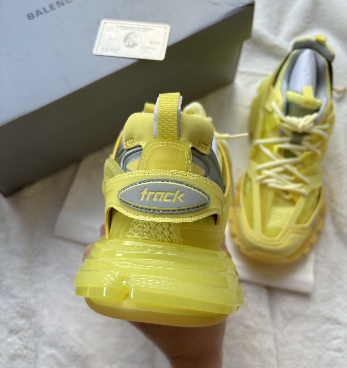 Balenciaga Balenciaga Yellow/Clear Track Sneakers Size US 8 / EU 41 - 3 Thumbnail