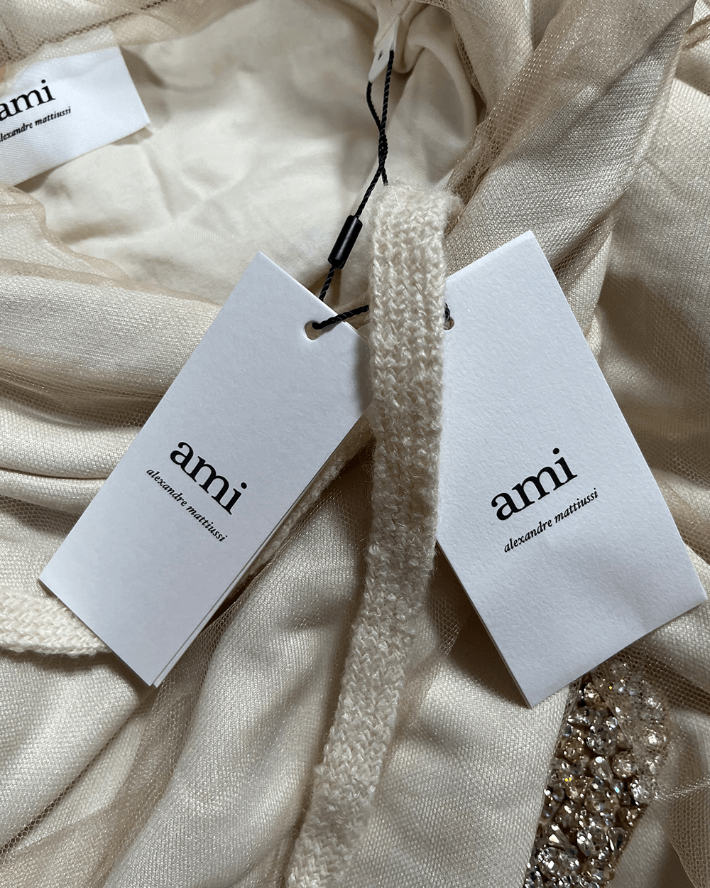 Other AMI Alexandre Mattiussi 2 Layer Cotton /Tulle Hoodie Size US L / EU 52-54 / 3 - 8 Thumbnail