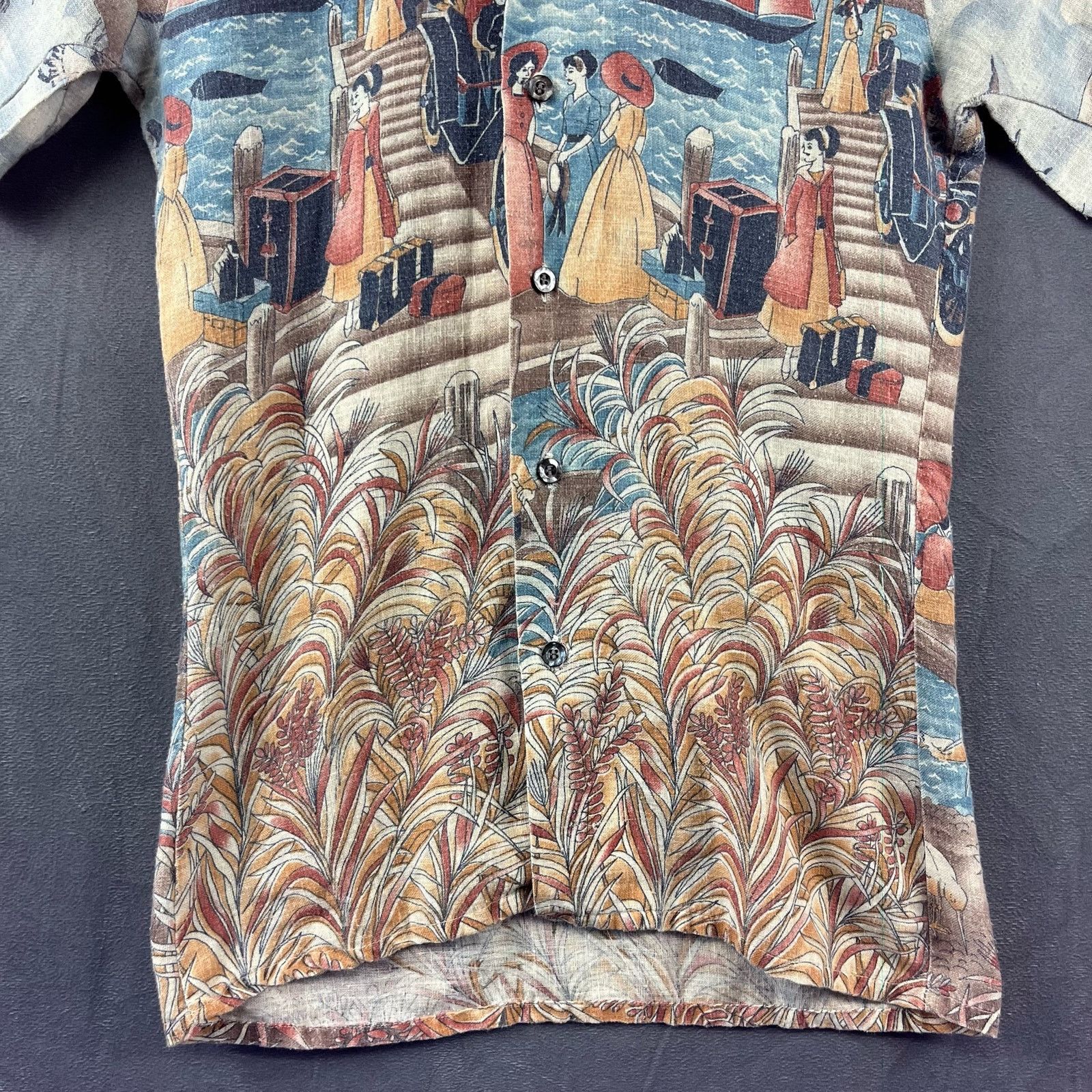 Other Vintage Kaynee Shirt All Over Print Knit Late 1800's Scenery Size US XS / EU 42 / 0 - 2 Thumbnail