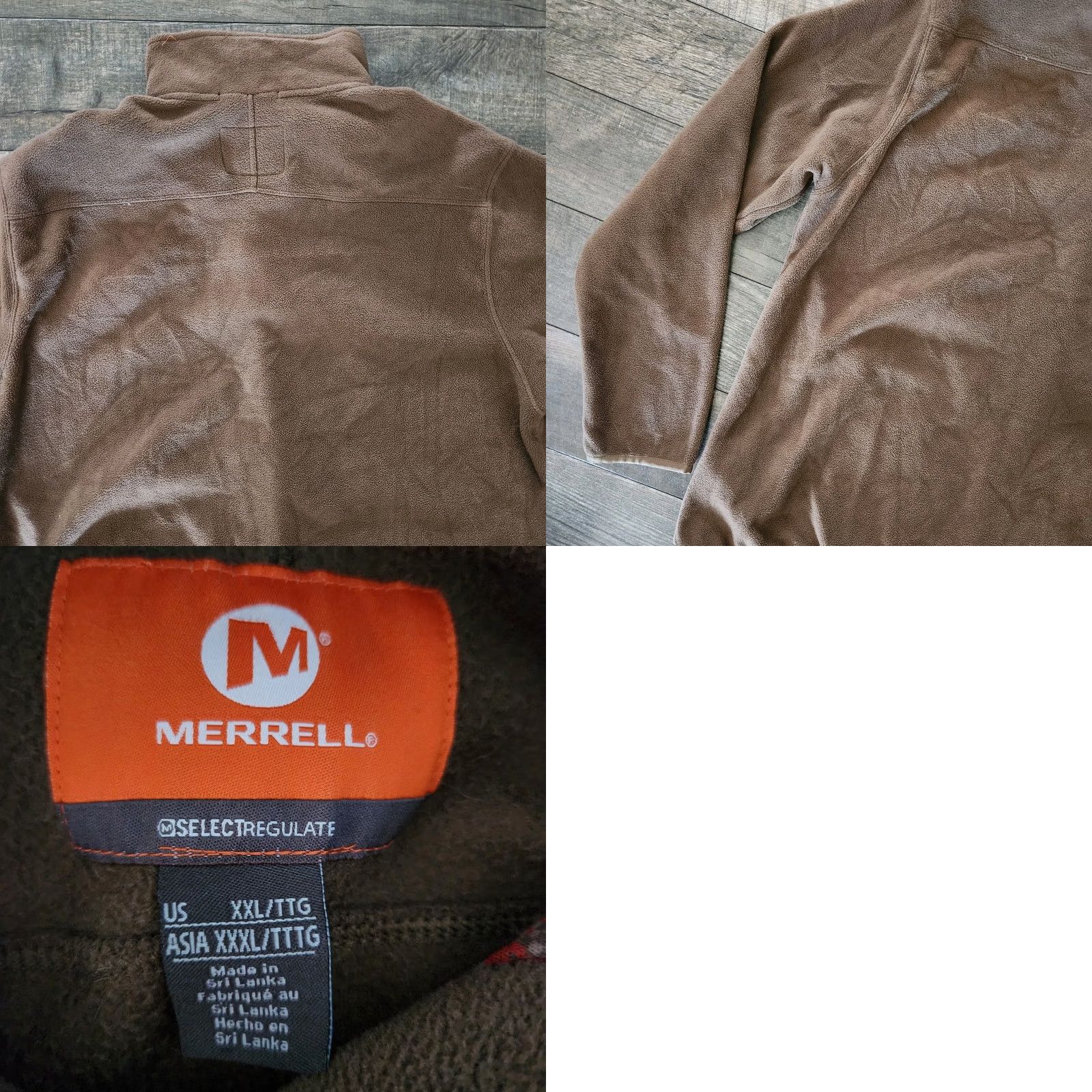 Merrell Merrell Fleece Full Zip Jacket Sweatshirt Mens 2XL Brown Outdoors Hiking Size US XXL / EU 58 / 5 - 8 Thumbnail