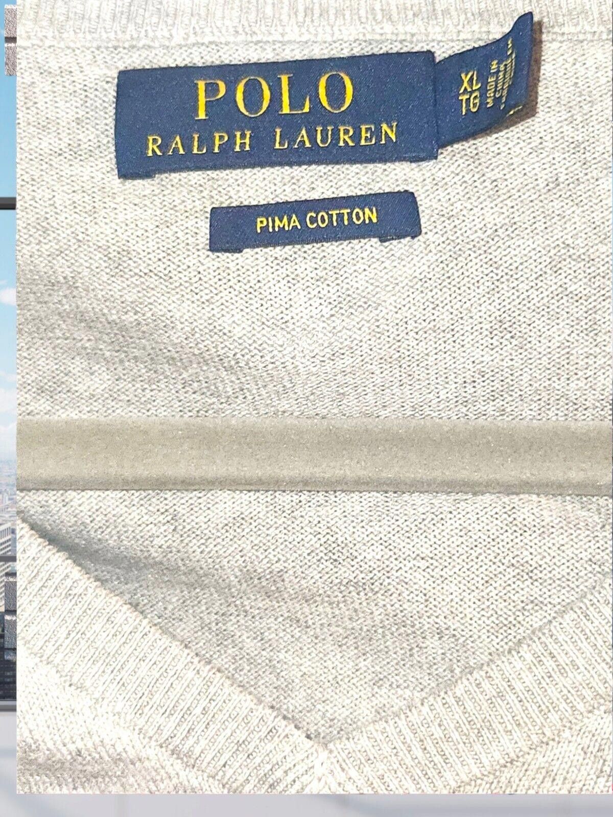 Polo Ralph Lauren Polo Ralph Lauren Sweater Men XL Gray Pima Cotton Golf VNeck Size US XL / EU 56 / 4 - 3 Thumbnail