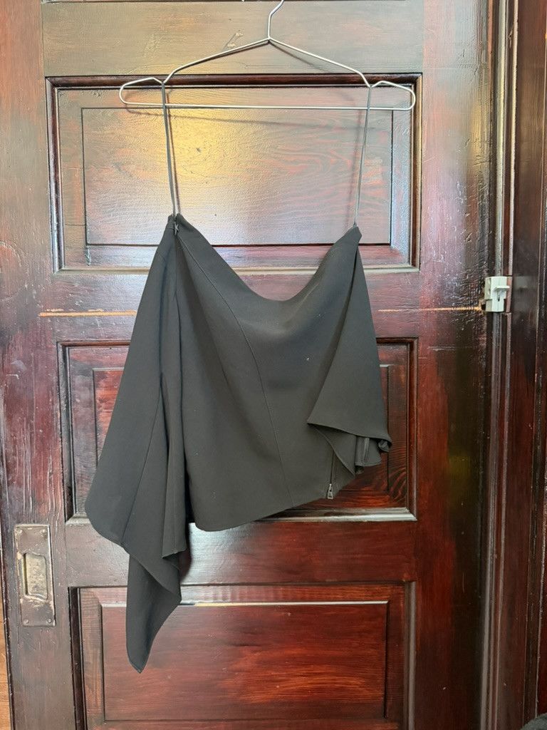 Mugler Mugler Asymmetric Black Zip Mini Skirt Size 24" / US 00 / IT 34 - 3 Thumbnail