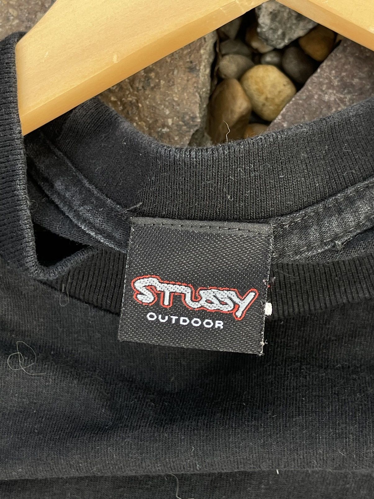 Stussy × Vintage 90’s Vintage Stussy Outdoor Dragon Black T-shirt Tee Size US L / EU 52-54 / 3 - 7 Thumbnail