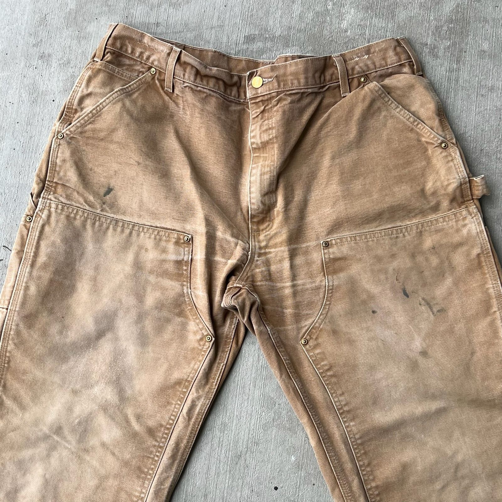 Carhartt × Vintage Carhartt faded brown double knee work wear carpenter pants Size US 38 / EU 54 - 3 Thumbnail