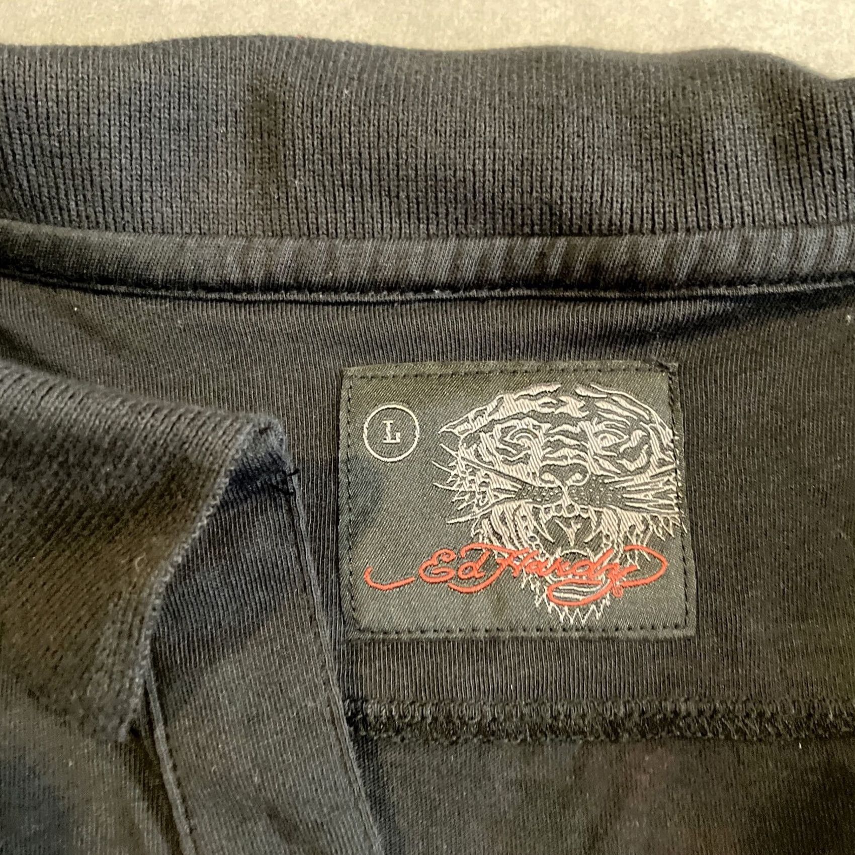 Ed Hardy Ed Hardy SICK! Rhinestone Graphic Black Golf Polo L Mens Polo Size US L / EU 52-54 / 3 - 5 Thumbnail