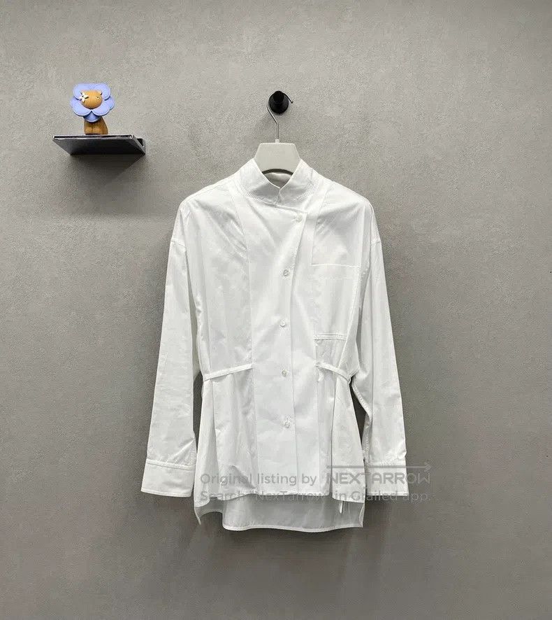 Hermes Hermes White stand collar shirt Size XS / US 0-2 / IT 36-38 - 2 Thumbnail