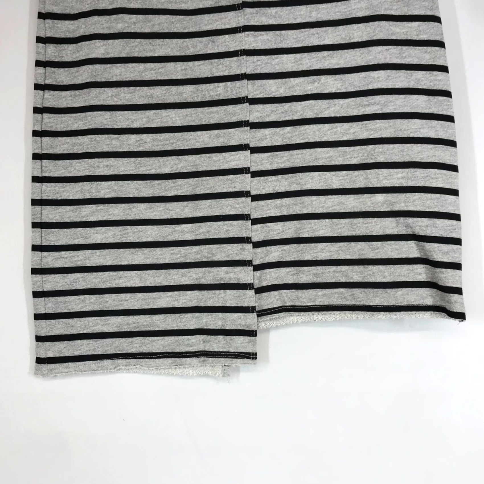 Sundry SUNDRY Skirt Women's 0 Gray Black Drawstring Waist Solis Stripe Mini Size 25" / US 0 / IT 36 - 3 Thumbnail