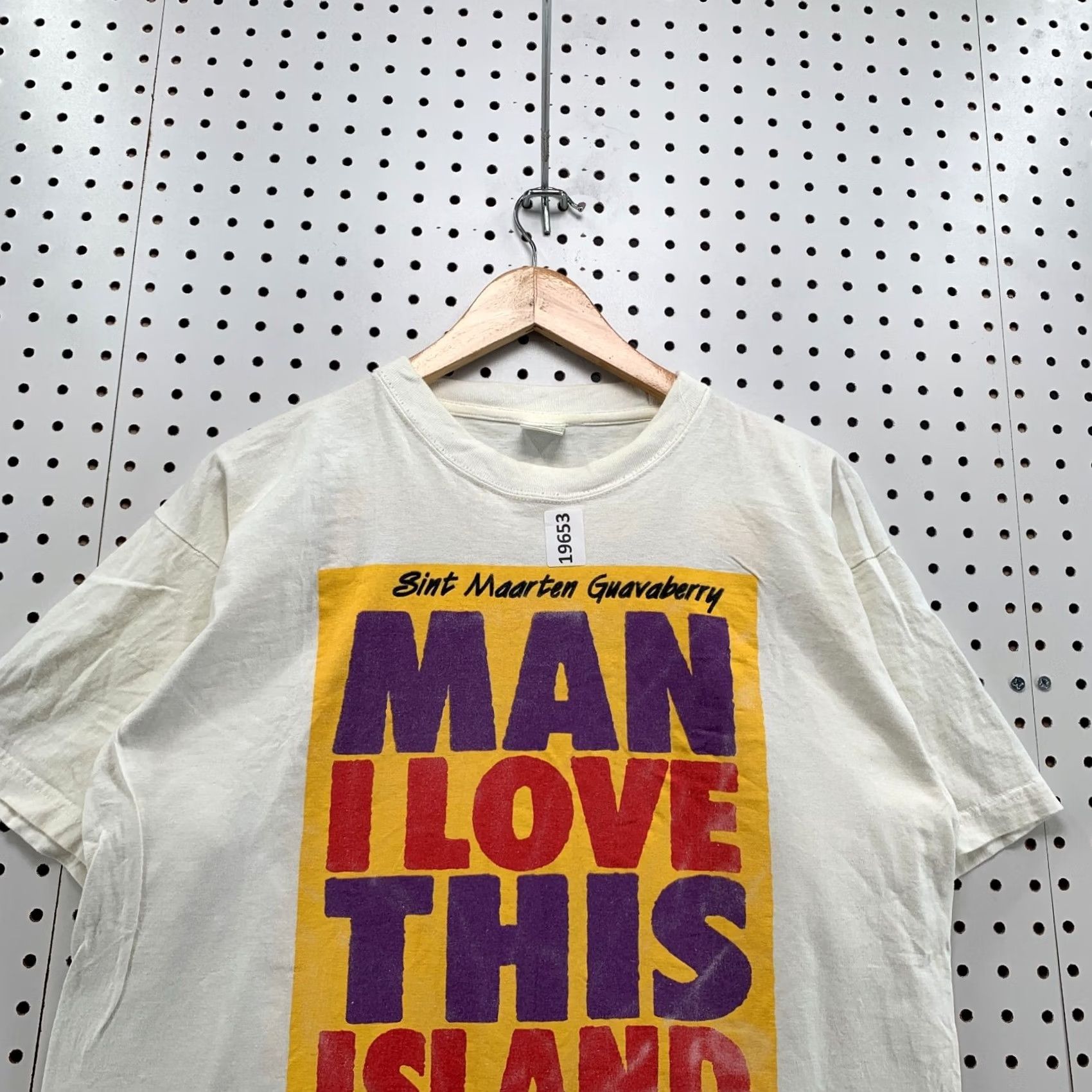 Paradise VINTAGE Sint Maarteen Shirt White I Love This Island Adult Medium Short Sleeve Mens Size US M / EU 48-50 / 2 - 2 Thumbnail