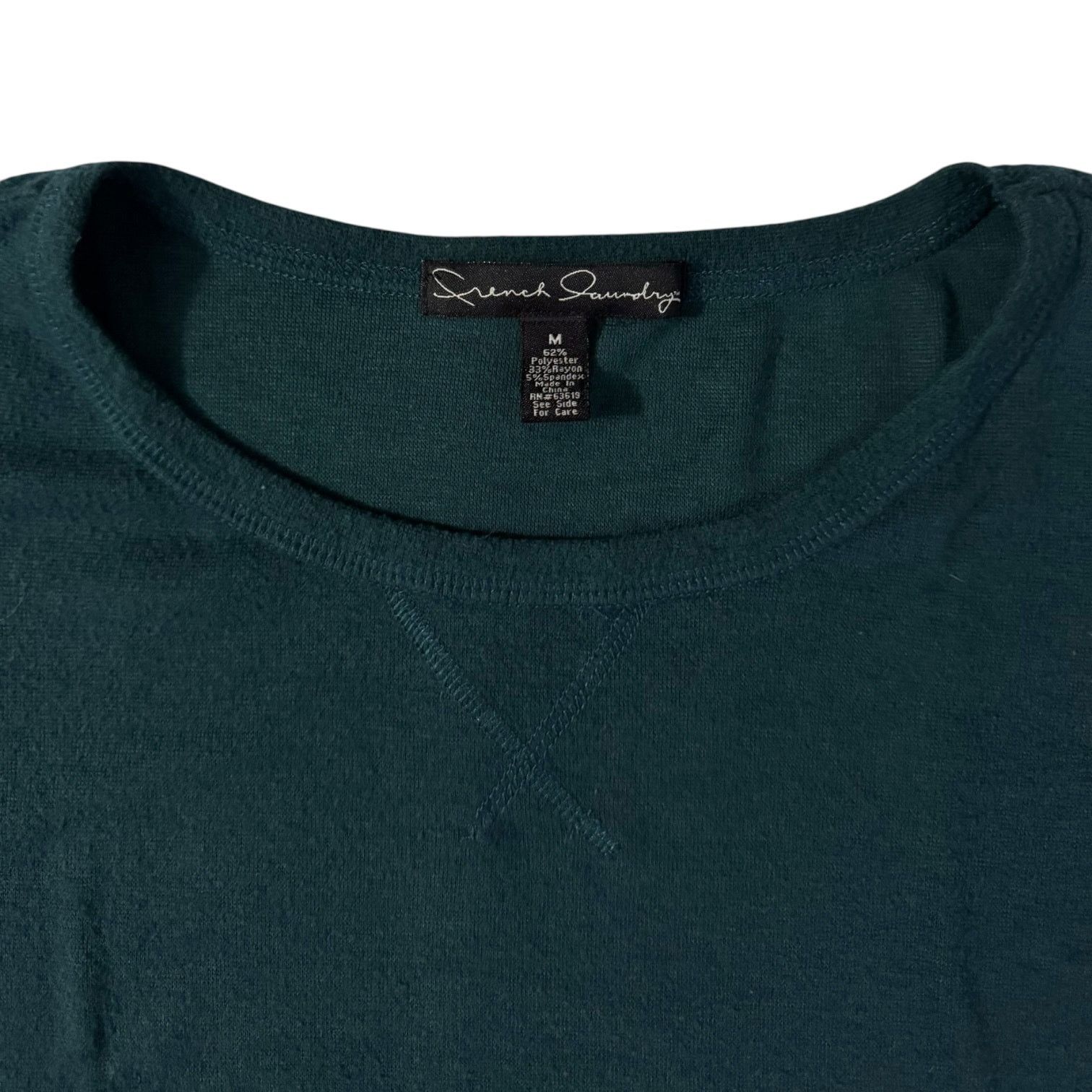Other Vintage French Laundry Teal Pullover Faux Leather Cuff Size M / US 6-8 / IT 42-44 - 3 Thumbnail