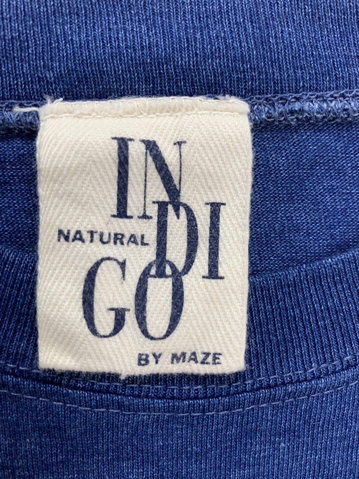 Indigo × Vintage Dope🔥NATURAL Indigo tee shirt By Maze Size US S / EU 44-46 / 1 - 6 Thumbnail