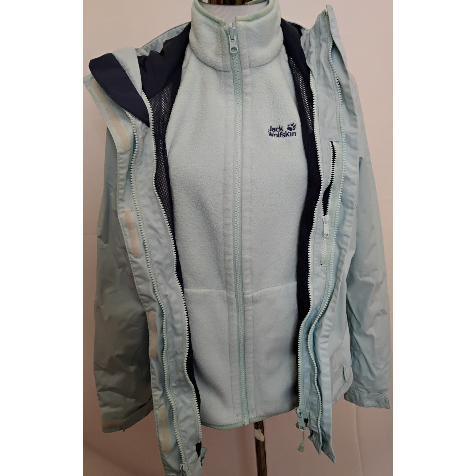 Jack Wolfskin Jack Wolfskin 3-in-1 Jacket Women's M Short Light Blue Size M / US 6-8 / IT 42-44 - 10 Thumbnail