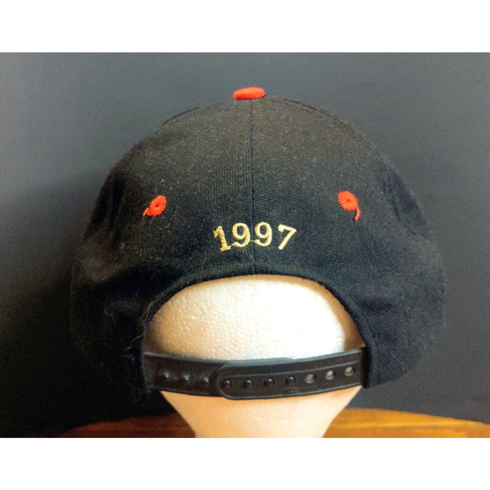 Vintage KC Trucker Hat Black Red Snapback Deer Embroidery Vintage KC Hat Adjustable Unisex Adults 90s Funny Hunting Animals Mens Women’s Size ONE SIZE - 5 Thumbnail