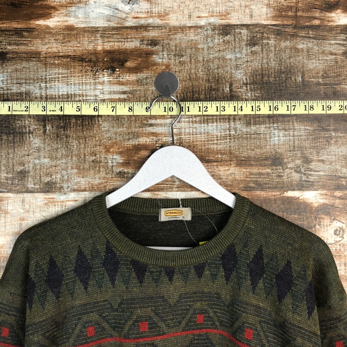Vintage Intermezzo Green art vintage sweatshirt Knitwear #A1327 Size US L / EU 52-54 / 3 - 4 Thumbnail