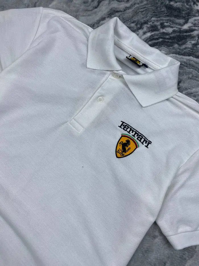 Ferrari Vintage Ferrari Polo Shirt Racing F1 Big Logo Size US M / EU 48-50 / 2 - 2 Thumbnail