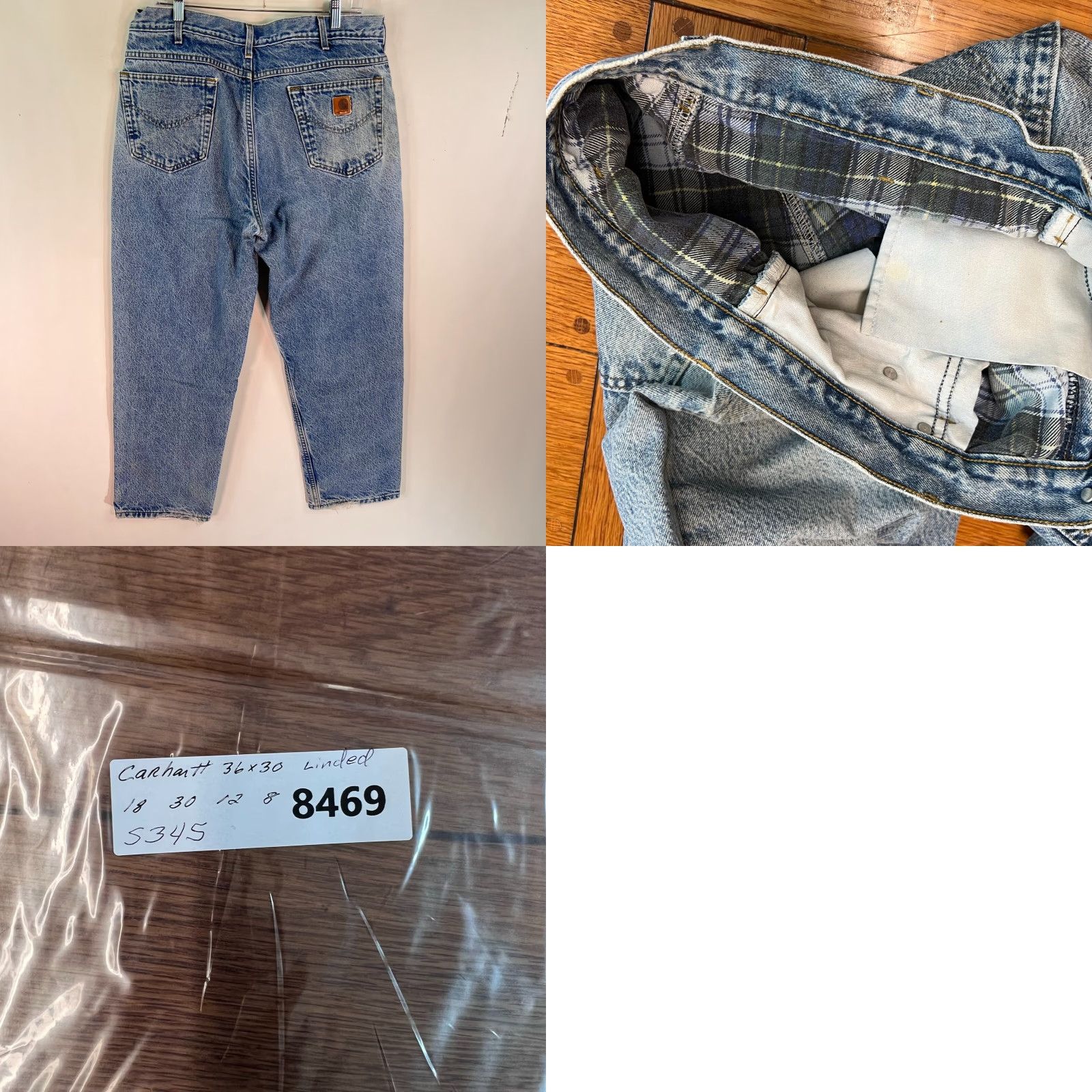 Carhartt Carhartt Jeans Mens Size 36x30 Lined Blue Distressed Straight Relaxed Fit Denim USA Logo 90s Grunge Style Shirt Size US 36 / EU 52 - 8 Thumbnail