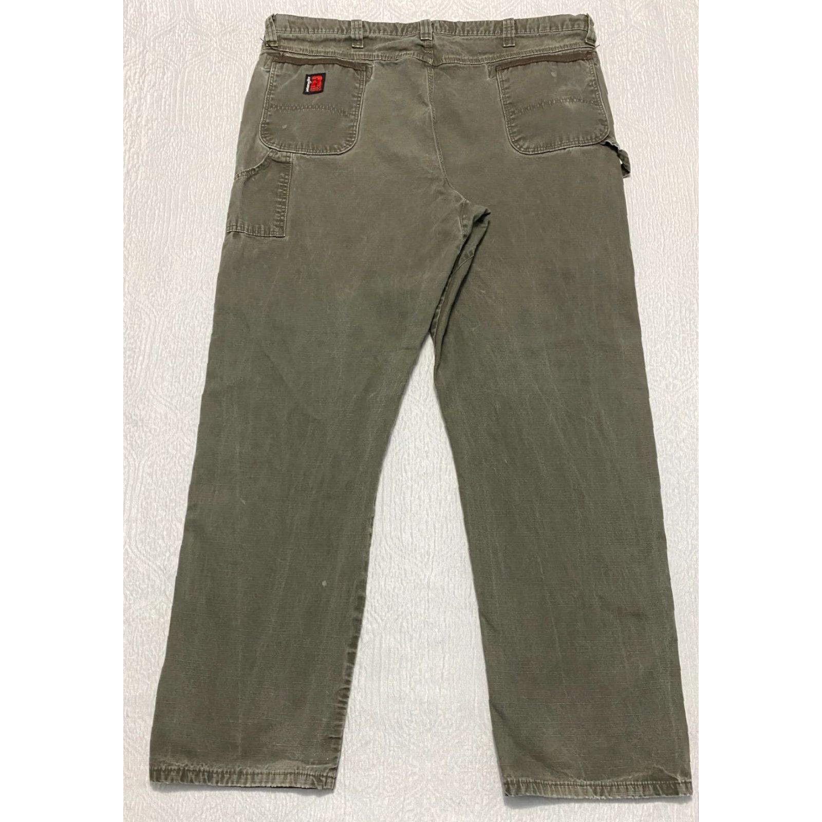 Wrangler VINTAGE Wrangler Riggs Workwear Relaxed Fit Carpenter Pants 44x36 Green Wide Leg Mens Pants Size US 44 / EU 60 - 2 Thumbnail