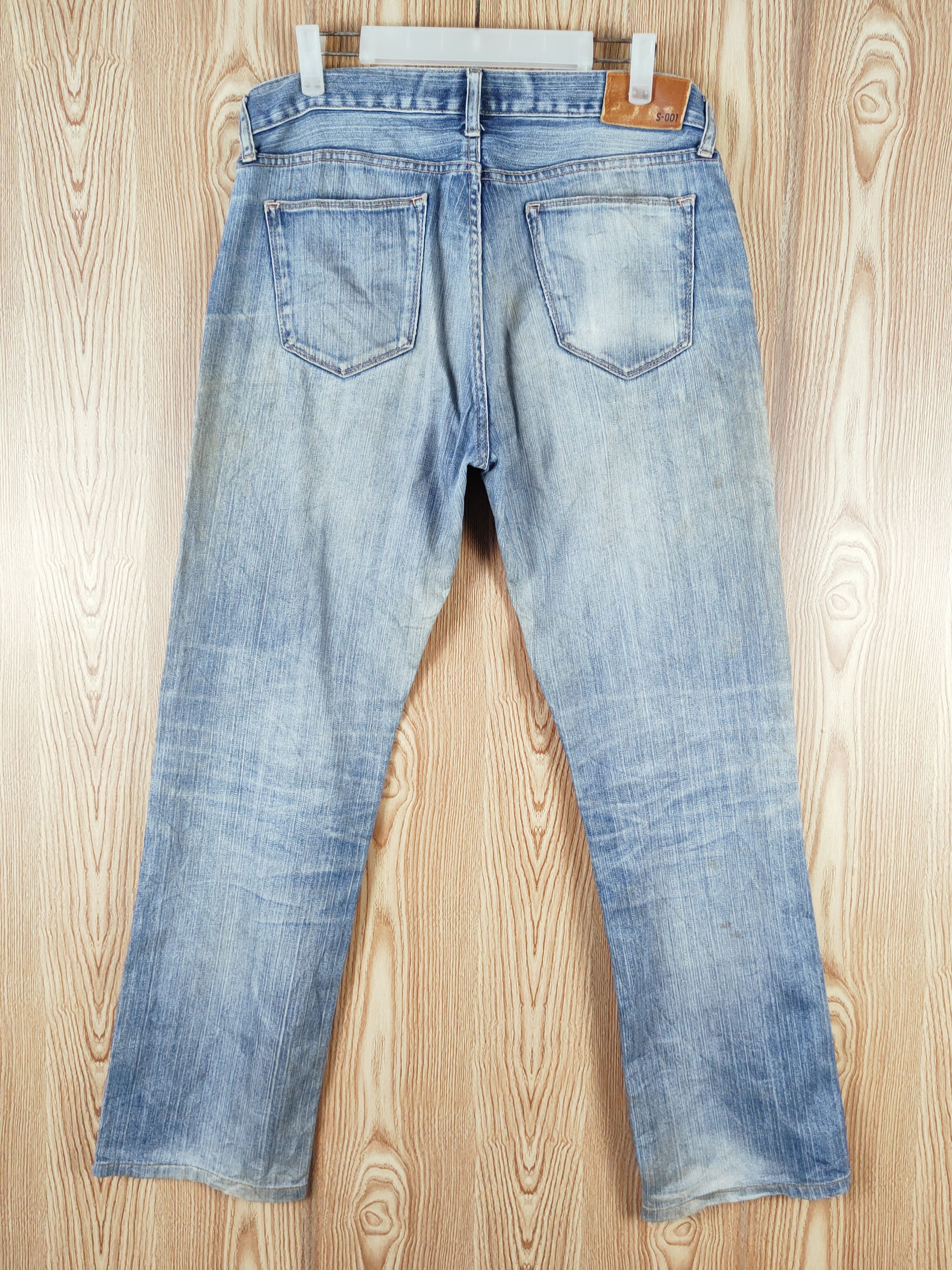 Uniqlo × Vintage Uniqlo Blue Faded Distressed Ripped Jeans Size US 36 / EU 52 - 7 Thumbnail