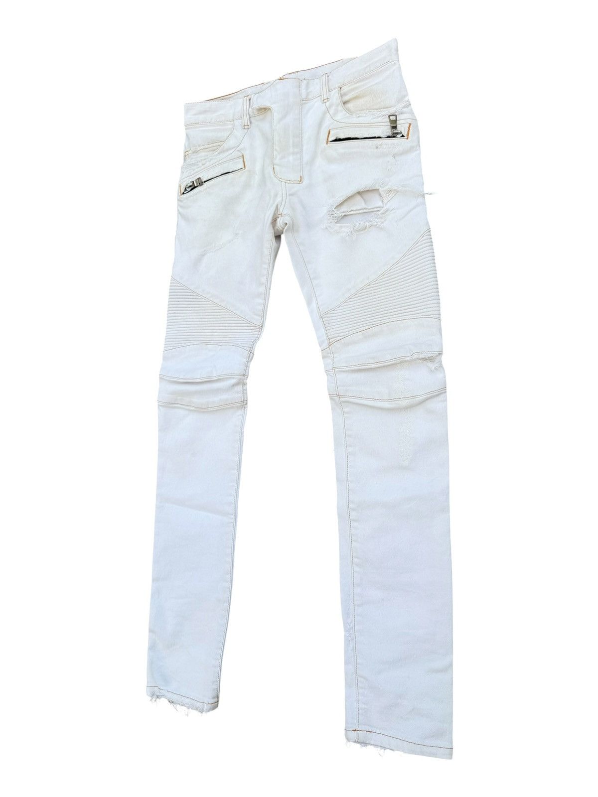 Balmain Balmain cream denim Size US 29 - 4 Thumbnail