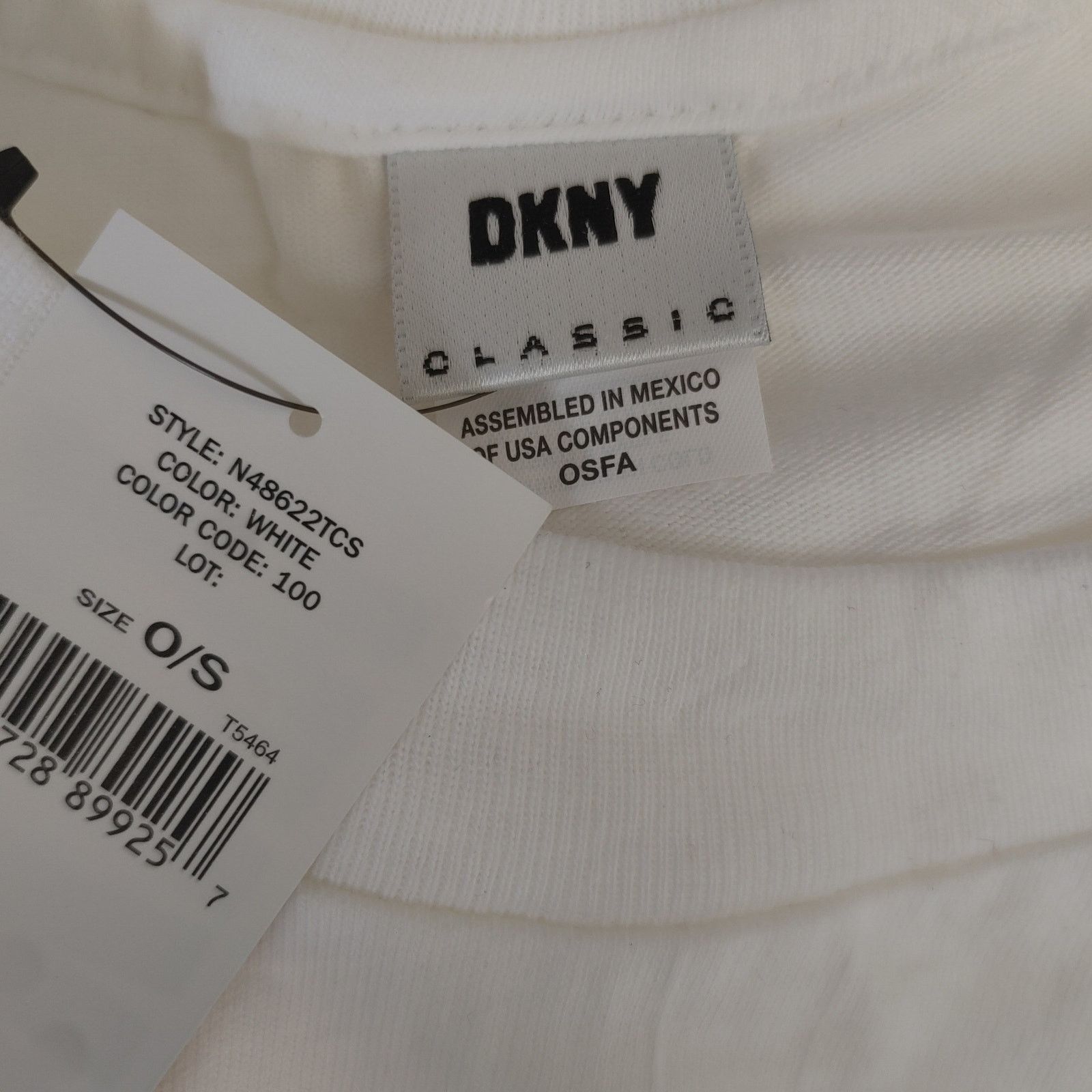 DKNY DKNY Men's White O/S Logo Front NYC Graphic Tee Size ONE SIZE - 3 Thumbnail