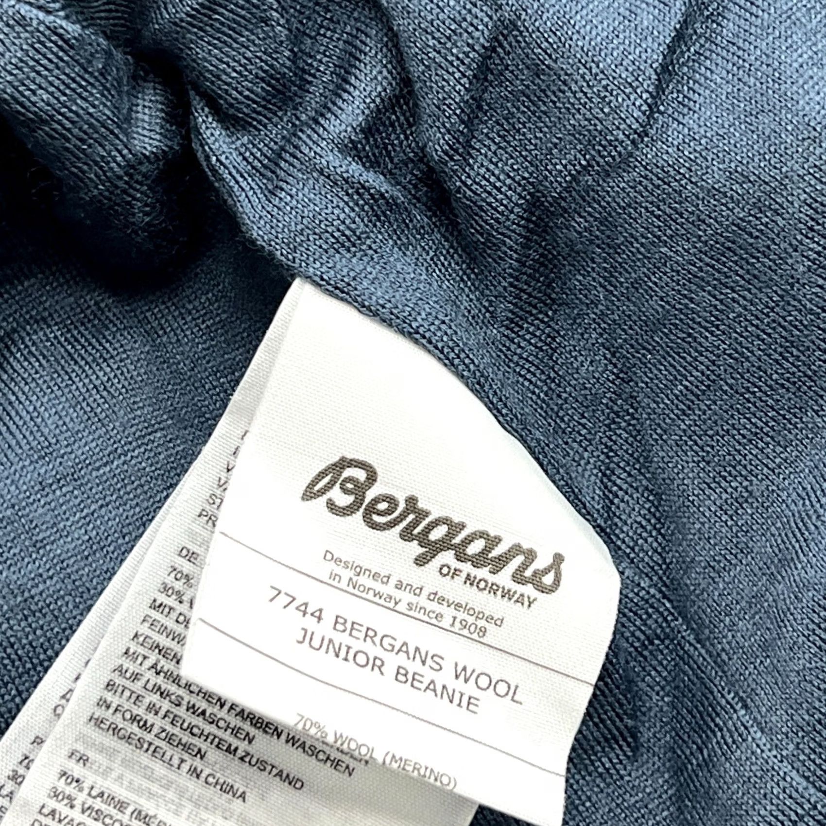 Vintage Bergans Norway Blue Beanie Hat One Size Merino Wool Viscose Lightweight Outdoor Unisex Adults Knit Beanie Mens Womens" Size ONE SIZE - 3 Thumbnail