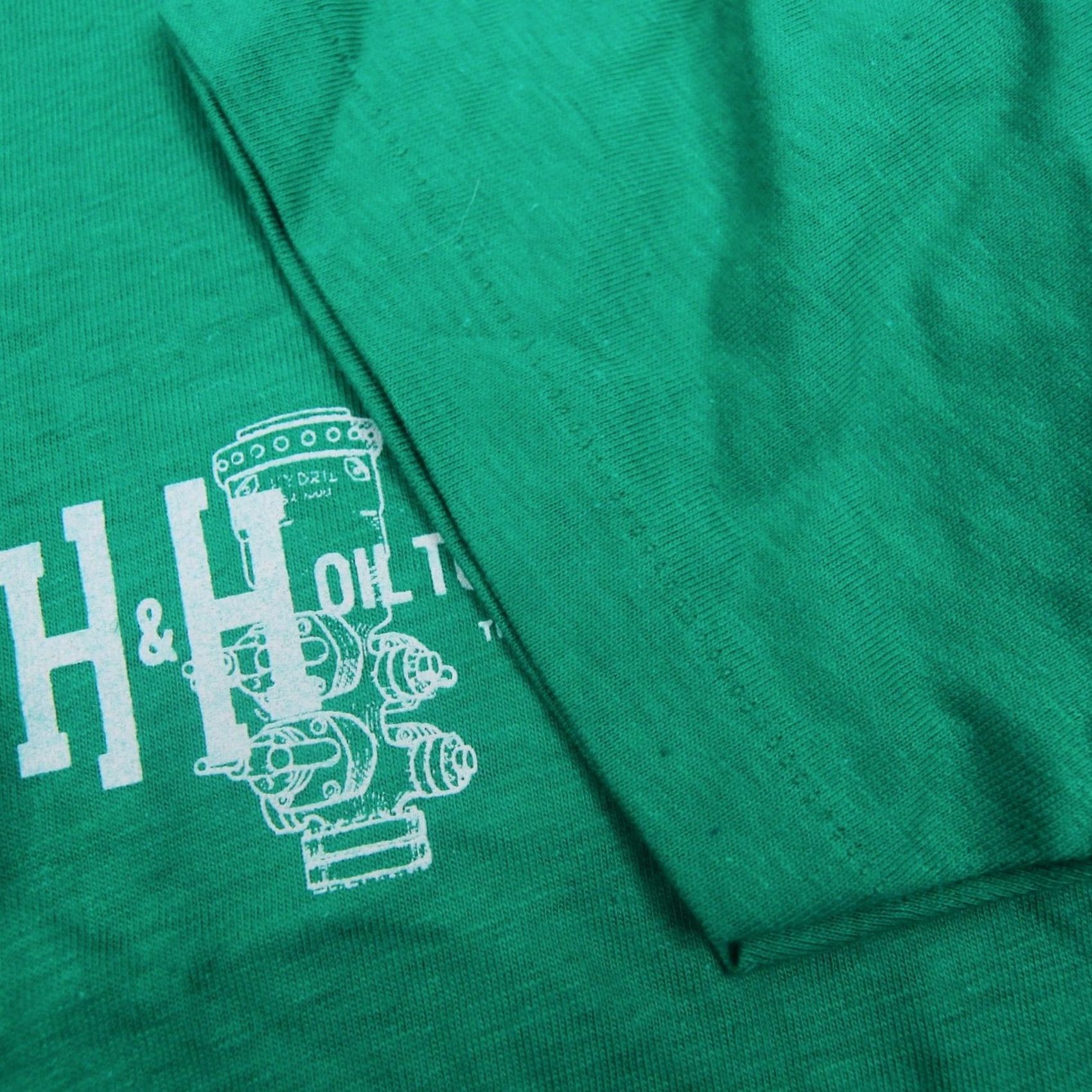 Hanes VINTAGE Hanes T-Shirt Green Mens Medium Graphic H&H Oil Tools Co. Size US M / EU 48-50 / 2 - 4 Thumbnail