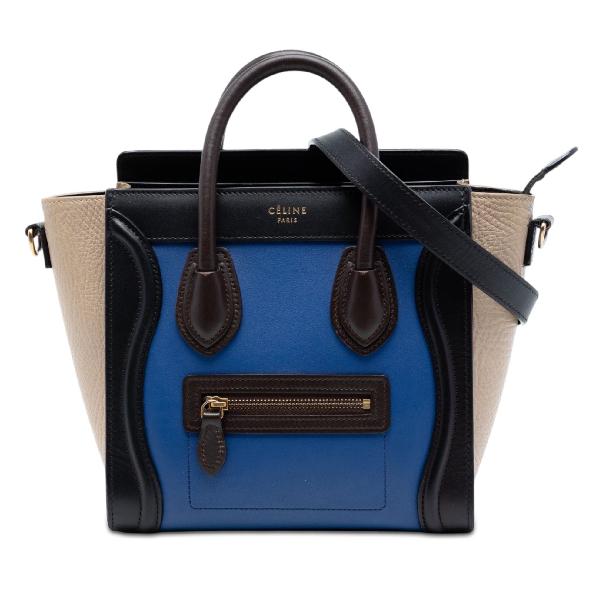 Celine Nano Tricolor Leather Luggage Tote Size ONE SIZE - 1 Thumbnail