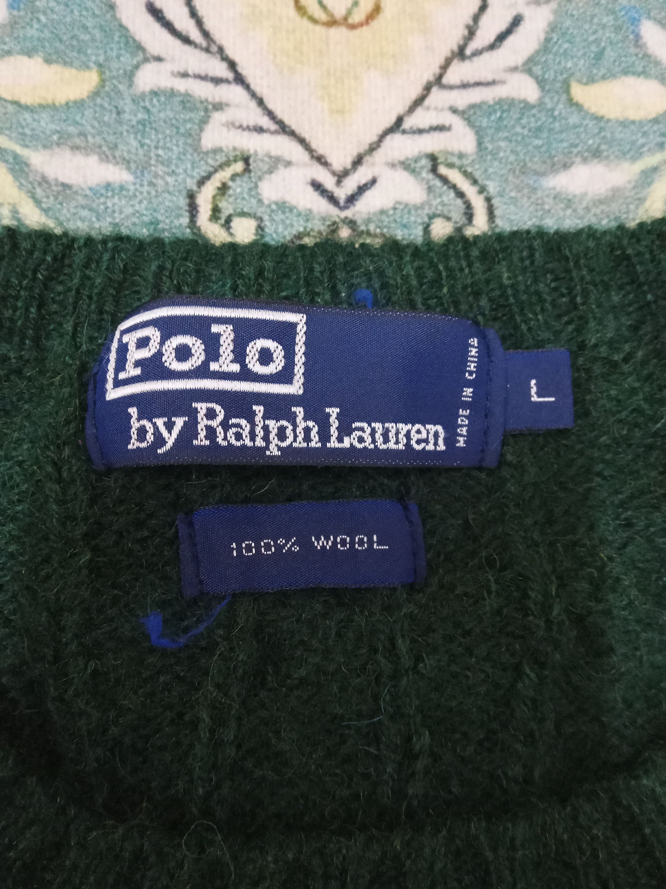 Polo Ralph Lauren Polo Ralph Lauren Cable Knit Wool Sweater Size US L / EU 52-54 / 3 - 3 Thumbnail