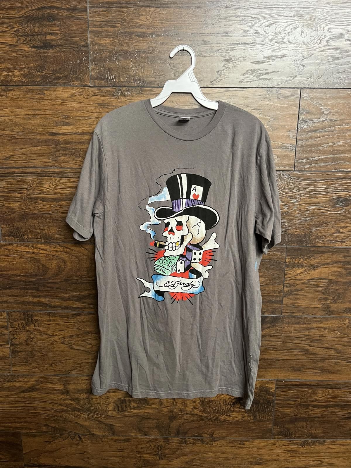 Ed Hardy Don Ed Hardy Skull Gambler by Christian Audigier T-shirt XL Size US XL / EU 56 / 4 - 1 Thumbnail