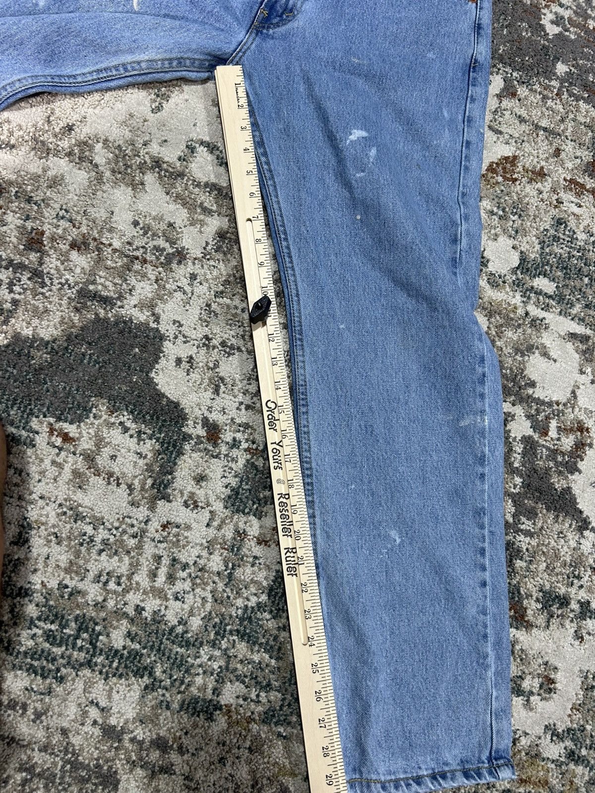 Levi's Levi’s 505 Straight Fit Paint Splatter Light Wash Jeans Size US 36 / EU 52 - 8 Thumbnail