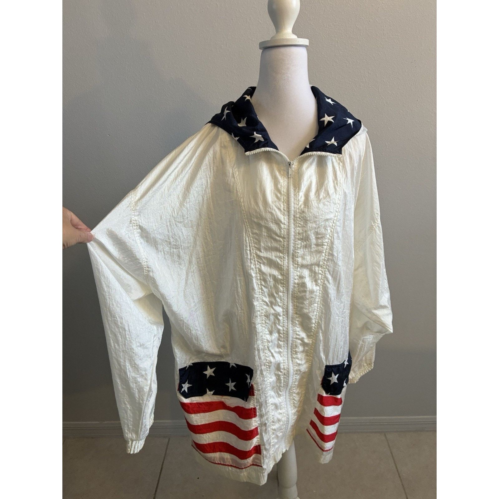 Other VTG 80s USA Flag Jacket Convert Backpack Parachute America L Size US L / EU 52-54 / 3 - 12 Thumbnail