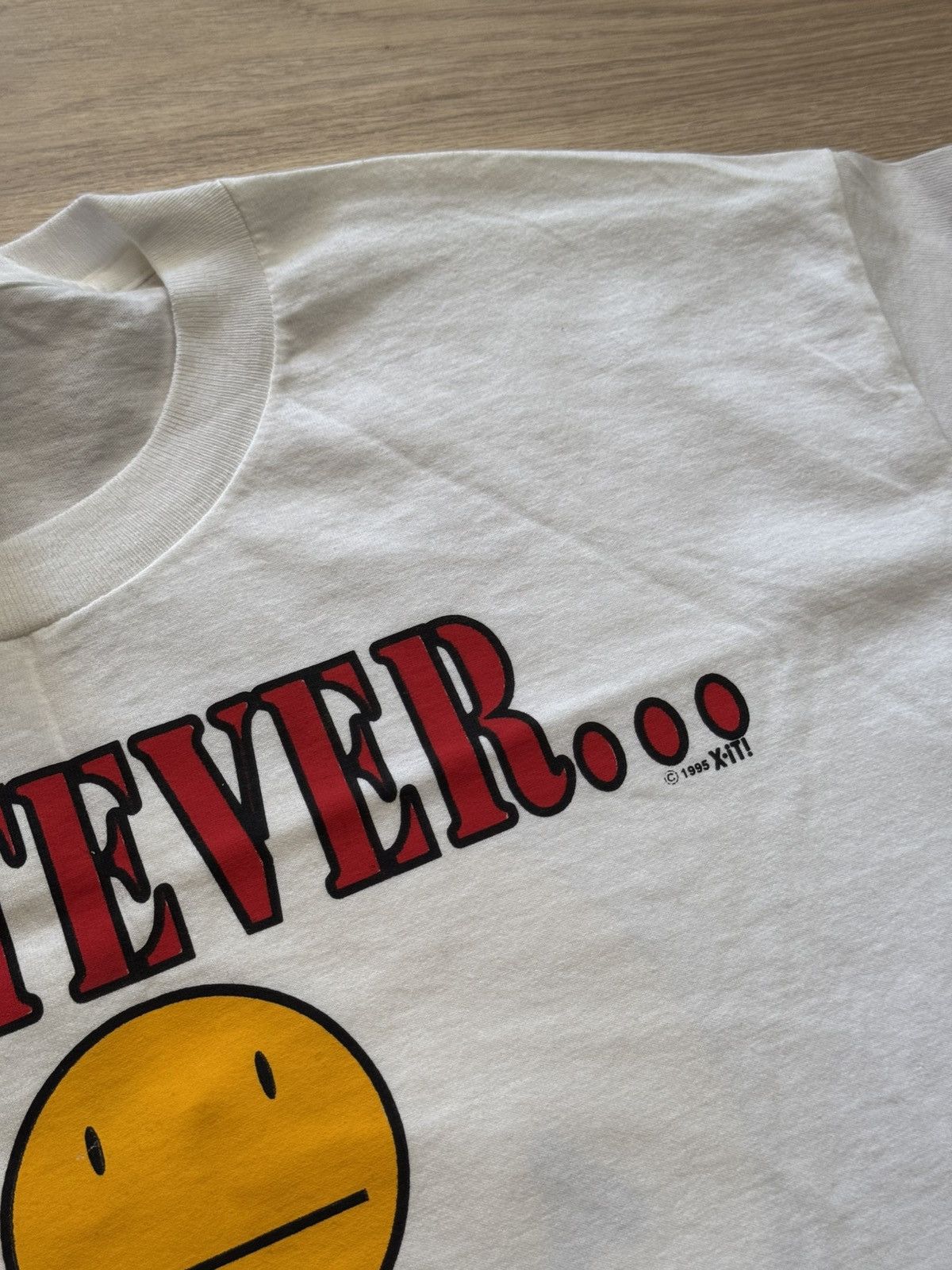 Vintage Vintage 90’s Delta Whatever Smile White T-Shirt Size US L / EU 52-54 / 3 - 3 Thumbnail