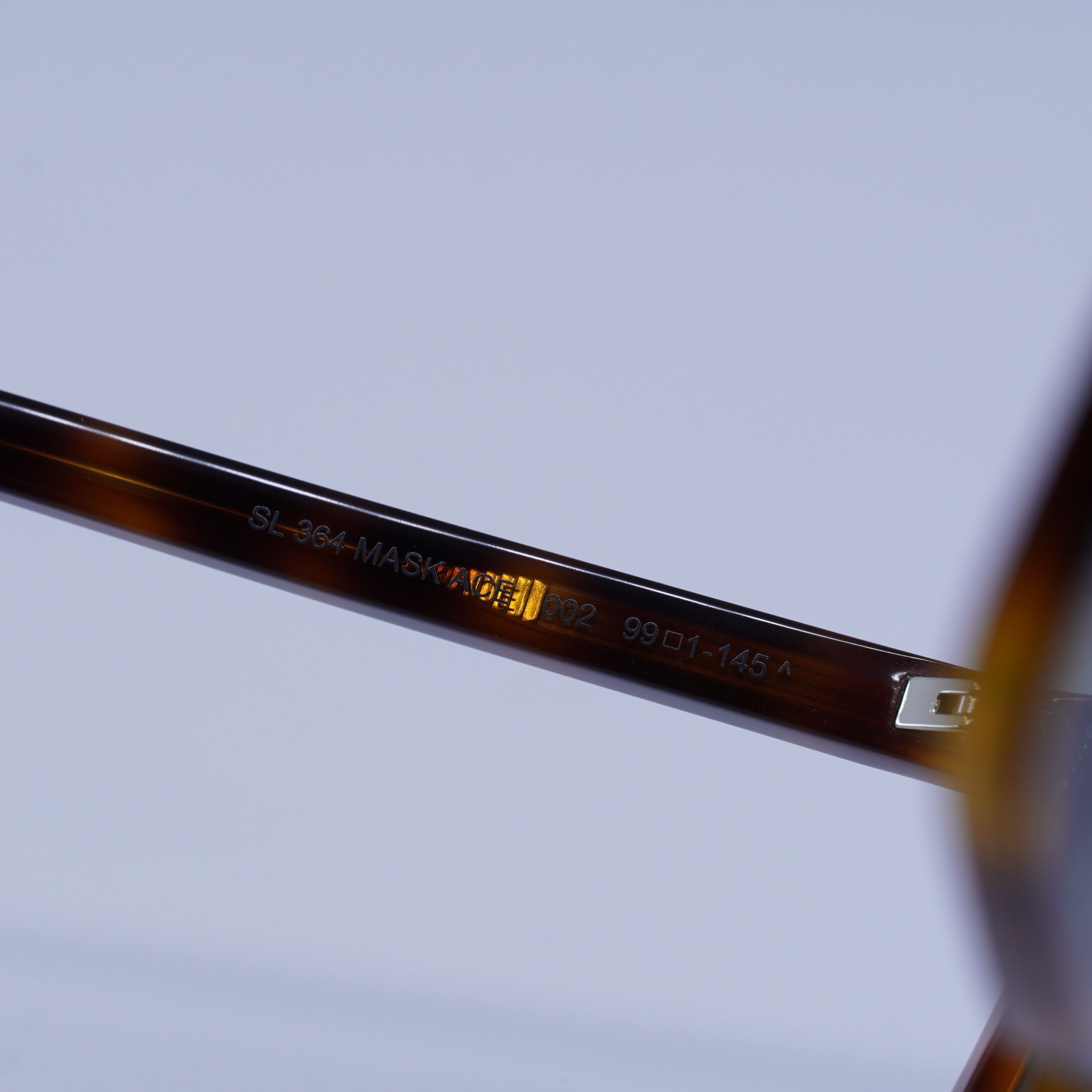 Saint Laurent Paris Saint Laurent SL364 MASK ACE 002 Sunglasses Havana Frame Size ONE SIZE - 6 Thumbnail