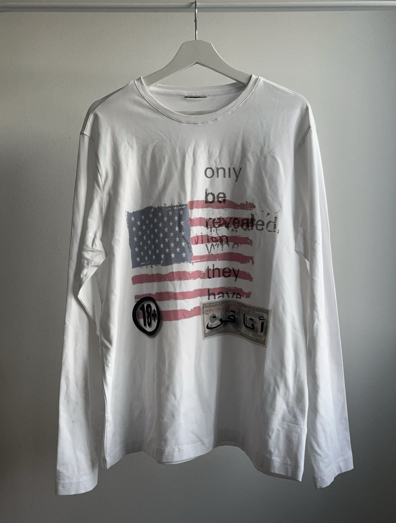 Other usa flag opium white longsleeve america archive streetwear Size US L / EU 52-54 / 3 - 1 Thumbnail