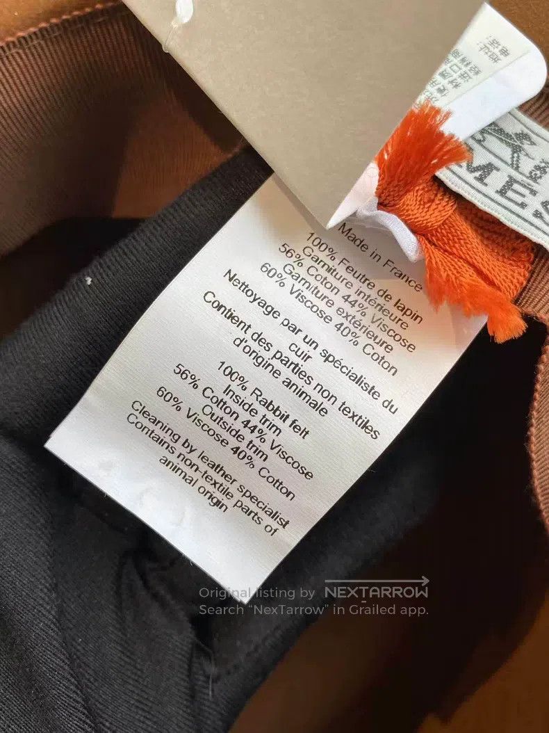Hermes Hermes size 58 Rabbit Hair Classic Wool Felt Bowler Hat Size ONE SIZE - 5 Thumbnail
