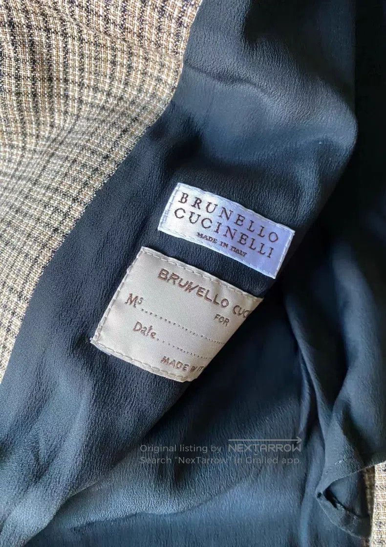 Brunello Cucinelli Brunello Cucinelli Linen suit jacket, linen weave, plaid c Size S / US 4 / IT 40 - 5 Thumbnail