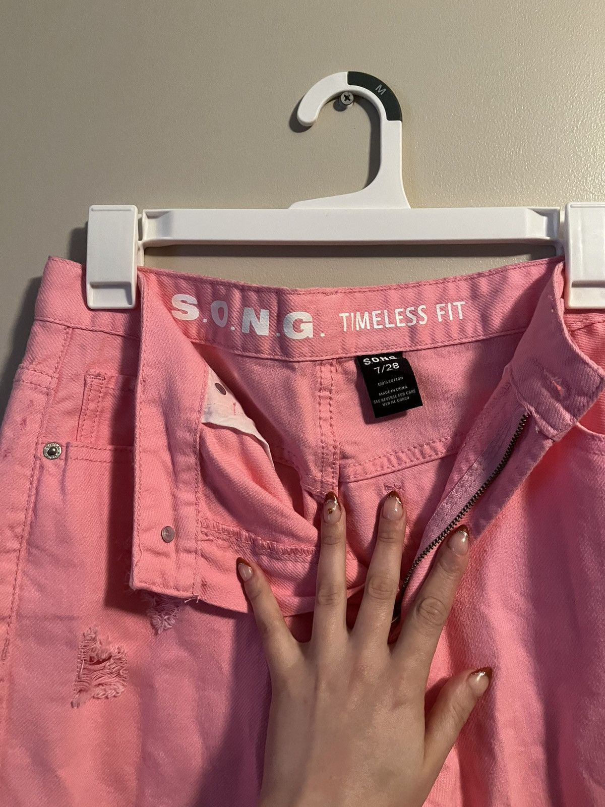 Other S.O.N.G Timeless Fit Size 7/28 Pink Ripped Jeans Size 28" / US 6 / IT 42 - 2 Thumbnail