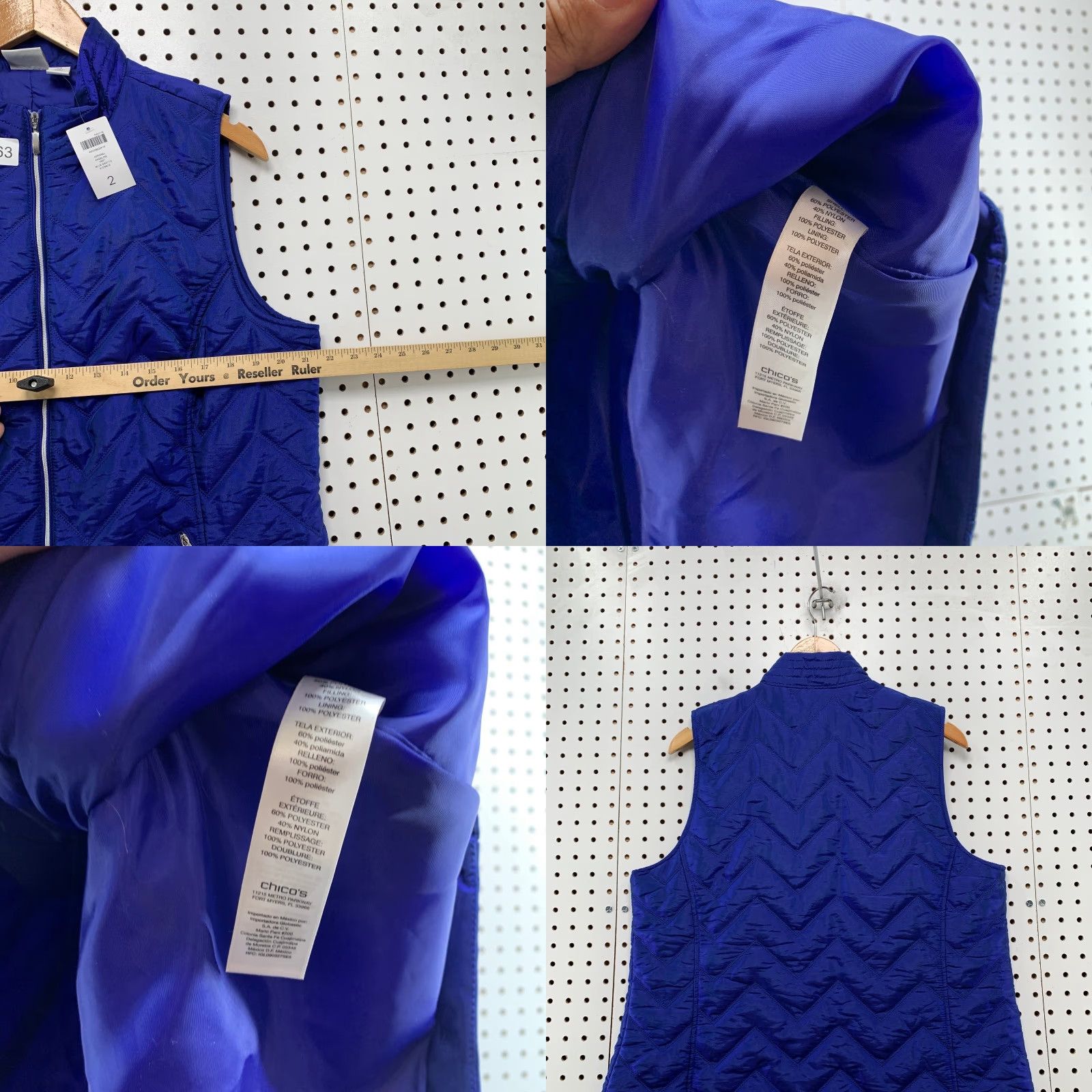 Vintage **VINTAGE NEW Weekend Chico's Women Sleeveless Blue Puffer Vest NWT** User: **NEW Weekend Chico's Women Sleeveless Blue Puffer Vest NWT** Size S / US 4 / IT 40 - 9 Thumbnail