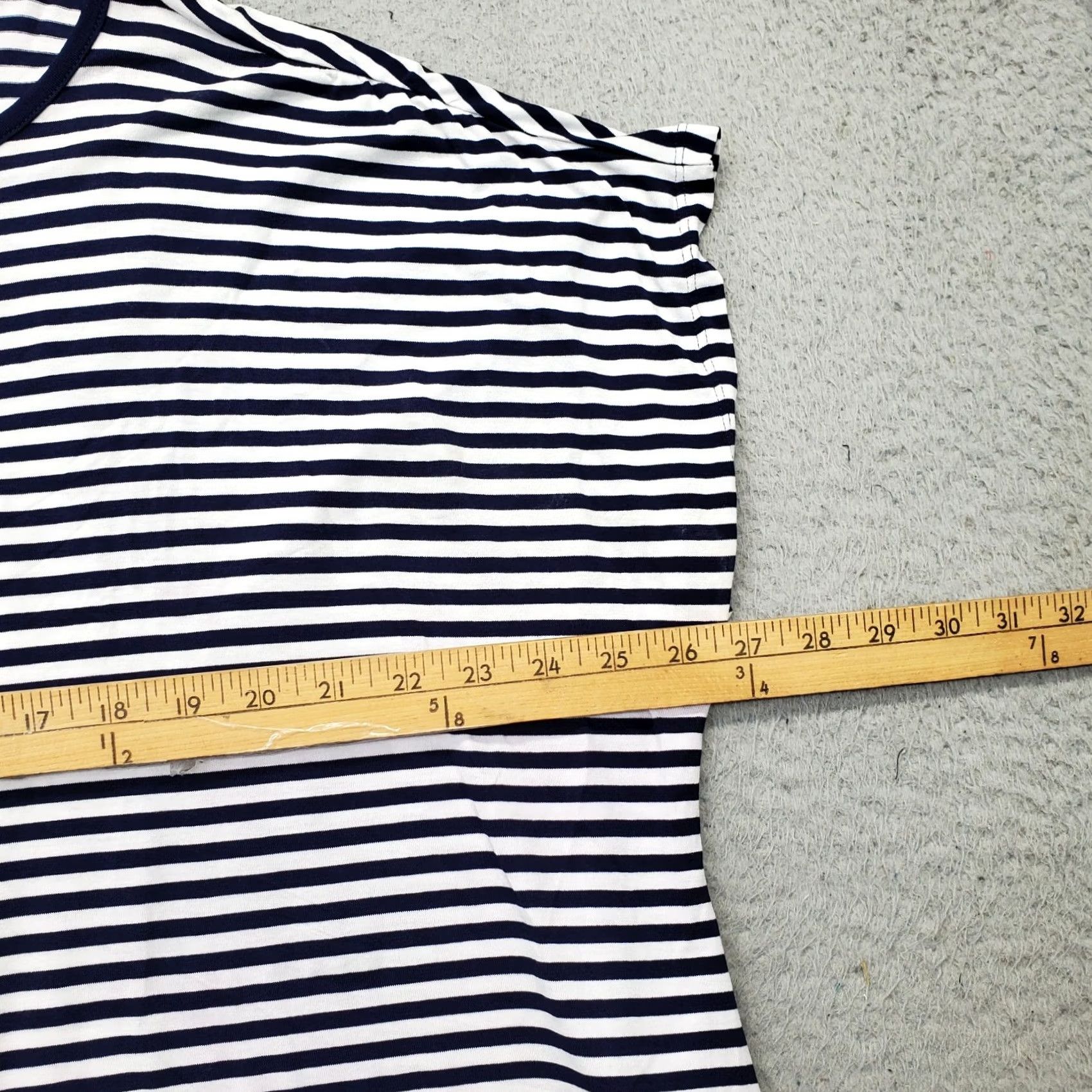 Michael Kors Michael Kors Blouse Womens 2X Striped Cap Sleeve Round Neck Knot Side Size 2X Multicolor Womens Blouse, Casual, Basic, Spring/Summer, Plus Size Size XXL / US 16-18 / IT 52-54 - 4 Thumbnail