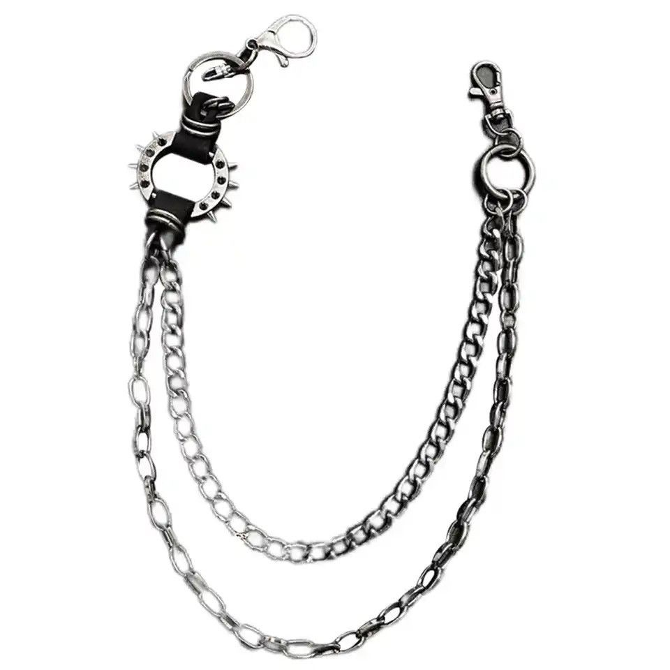 Vintage 2 Way Tracking Punk Style Cool Vintage Keychain Wallet Size ONE SIZE - 2 Thumbnail